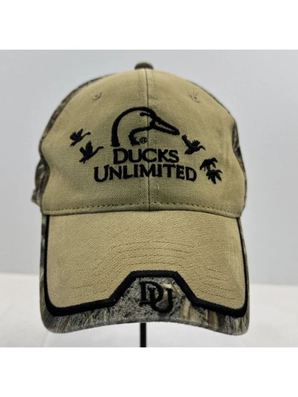 Ducks Unlimited Camouflage Cap Adjustable Strap Embroidered Logo DU Leader Hat